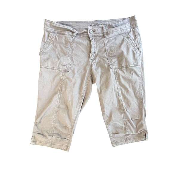 prAna Adira Knickers Gray Hiking Cargo Shorts Size 12 Style# W41180433 Gorpcore - Picture 1 of 10